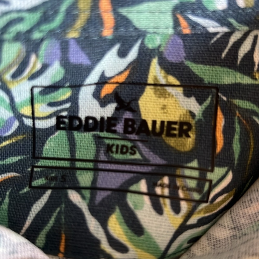 Eddie Bauer Linen blend Jungle Print 2-pc set NWOT - Picture 4 of 6